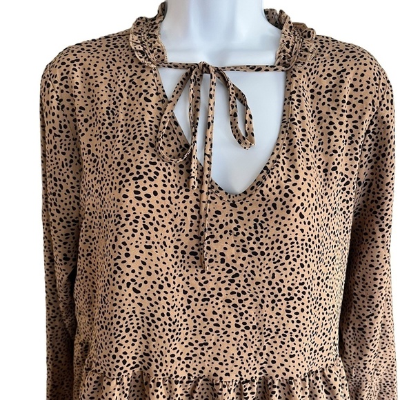 Shein | Midi Print Dress | Neck Tie Detail - Picture 2 of 6